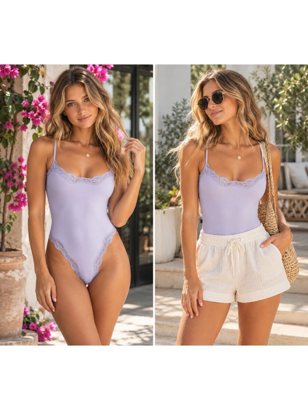 Skims Fits Everybody Lace Cami Bodysuit Jupiter Purple Lace Trim Bodysuit XL NEW